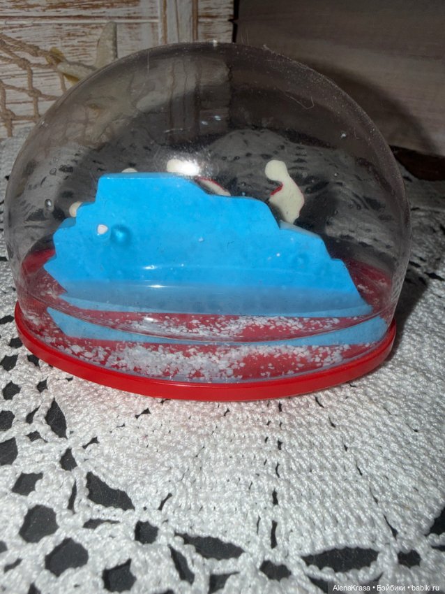 Шар со снегом и пингвинами винтаж (фото 2)