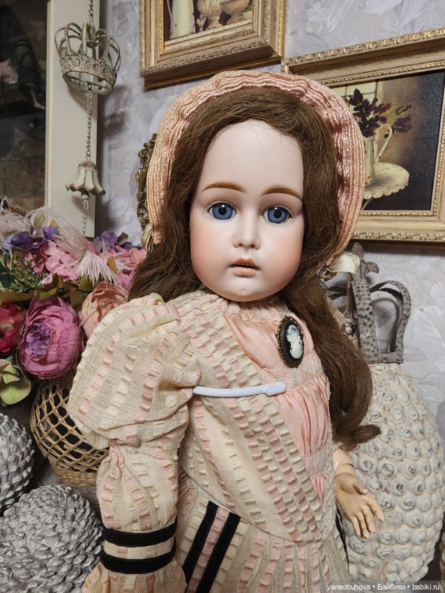 Редкая ранняя антикварная кукла Кестнер лонг фейс