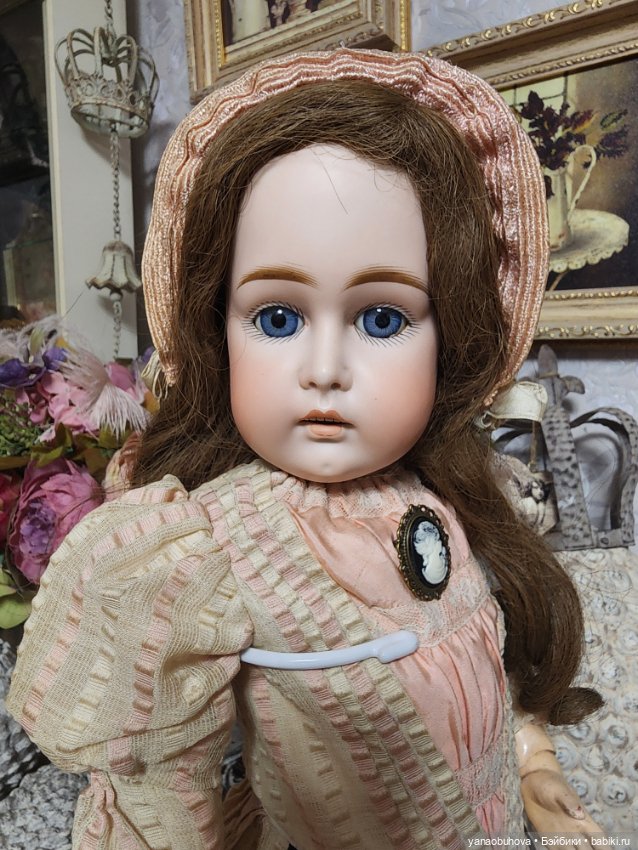 Редкая ранняя антикварная кукла Кестнер лонг фейс