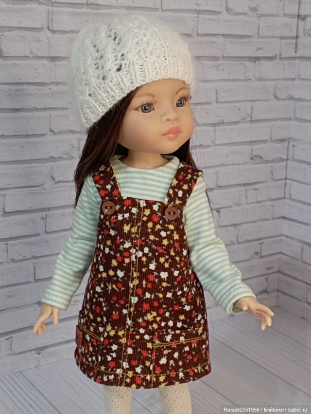 Сарафан, кофта, шапка, сумочка для кукол Паола Рейна 32-34 смсм (фото 3)