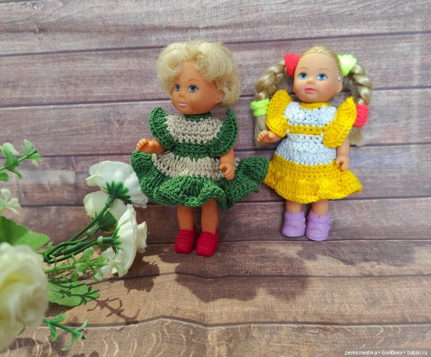 20 платьев для малявок 11-12 см (Эви, Ob11, мини-баболи и др) (фото 5)