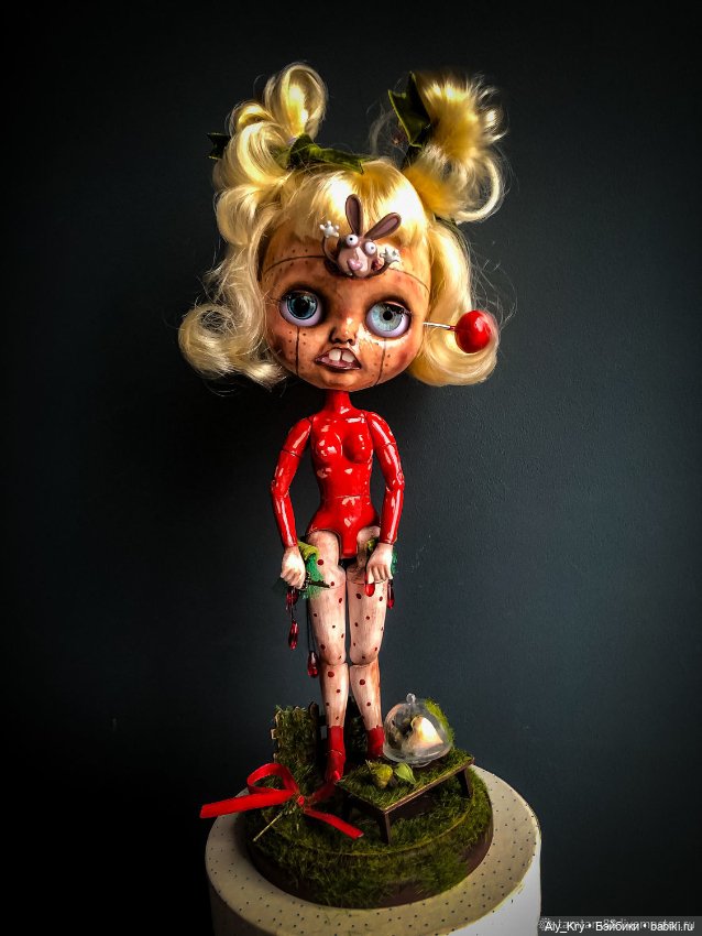 Кукла ООАК Блайз кастом с долепкой / Blythe OOAK (фото 2)