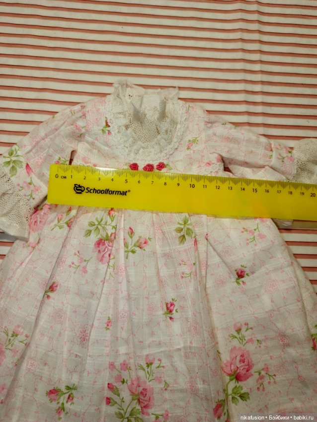 Платье на антикварную или винтажную куклу рост 40 см (фото 6)