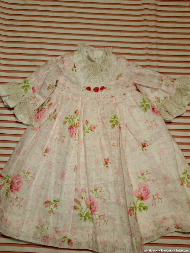 Платье на антикварную или винтажную куклу рост 40 см (фото 5)