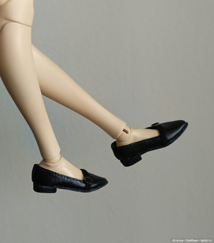 Туфли лодочки из натуральной кожи и замши, полностью чёрные (фото 6)