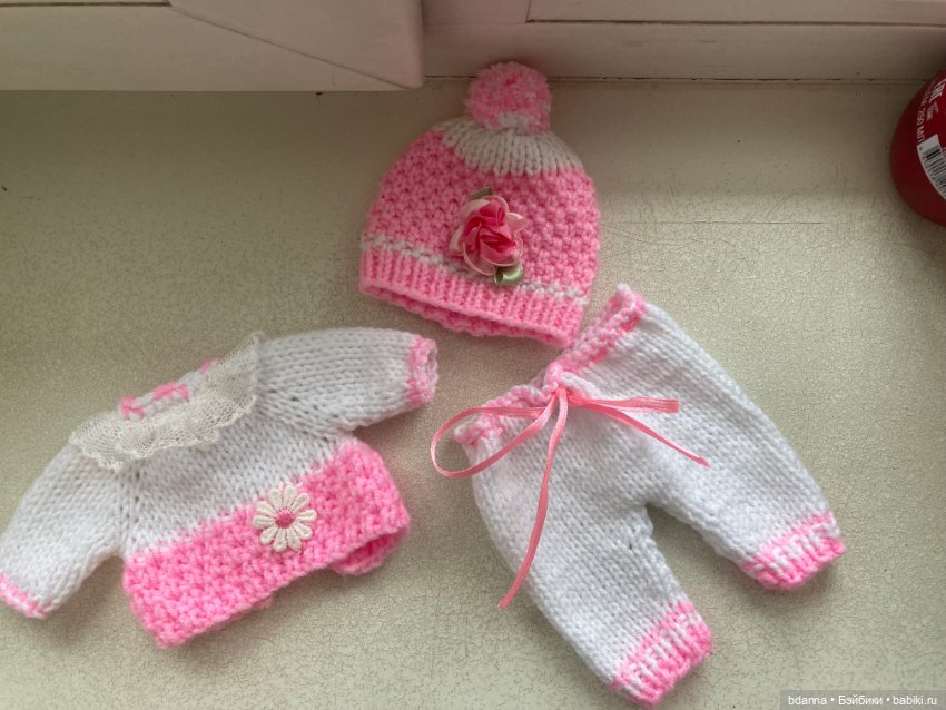 Вязанные комплекты на пупсов (фото 4)