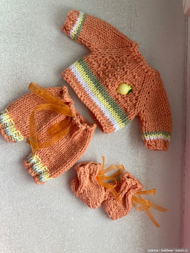 Вязанные комплекты на пупсов (фото 7)