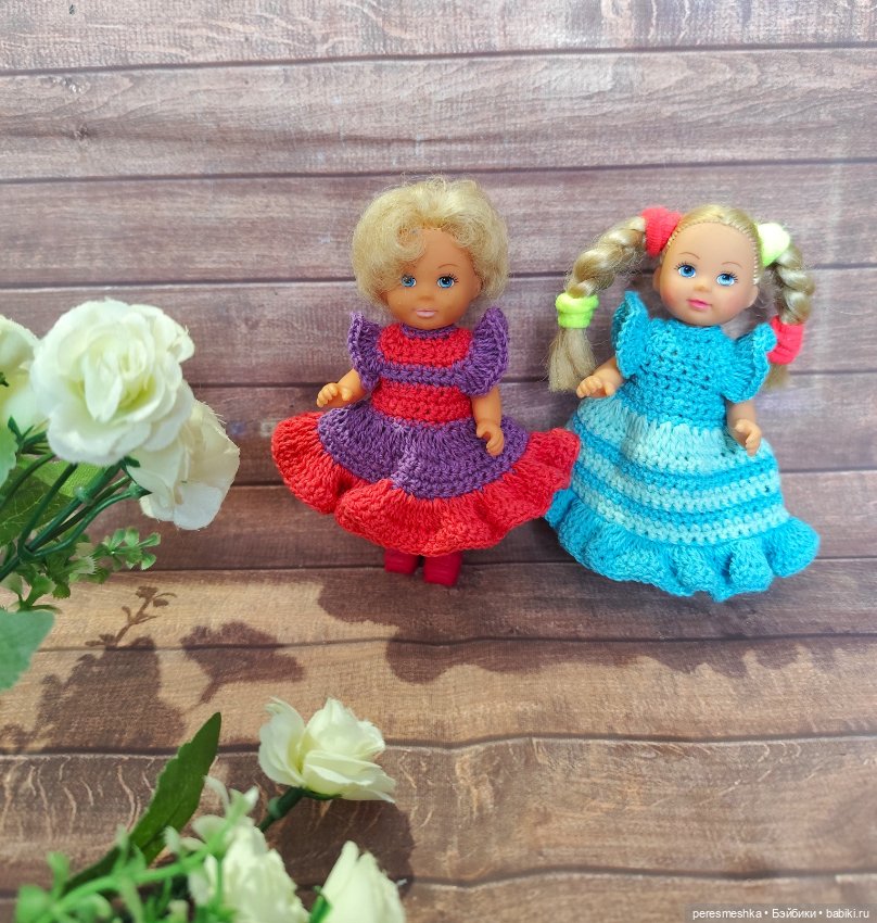 20 платьев для малявок 11-12 см (Эви, Ob11, мини-баболи и др) (фото 6)