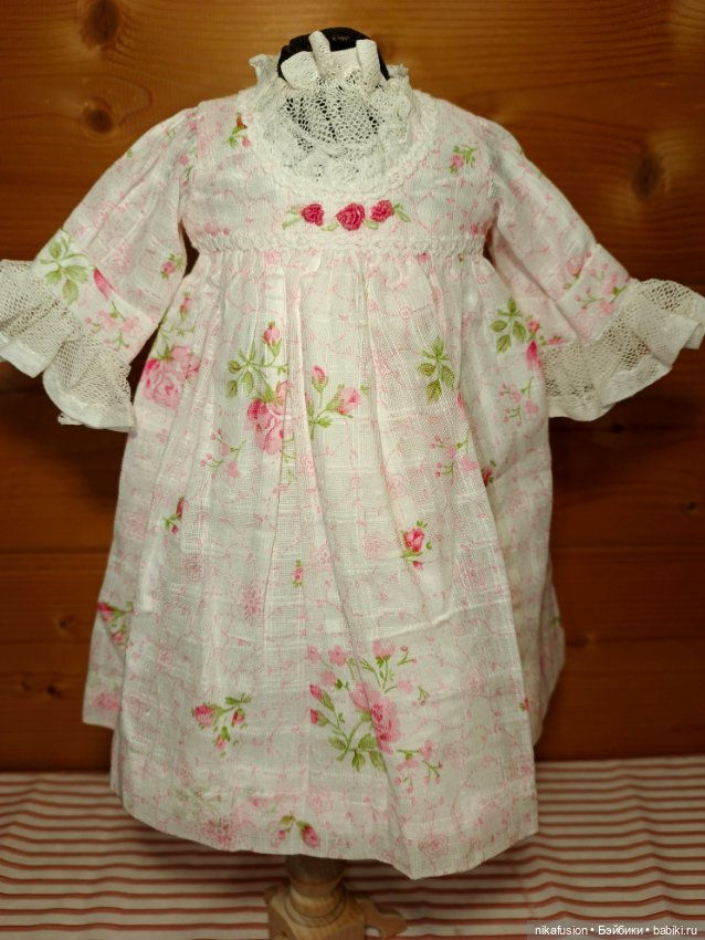 Платье на антикварную или винтажную куклу рост 40 см (фото 2)