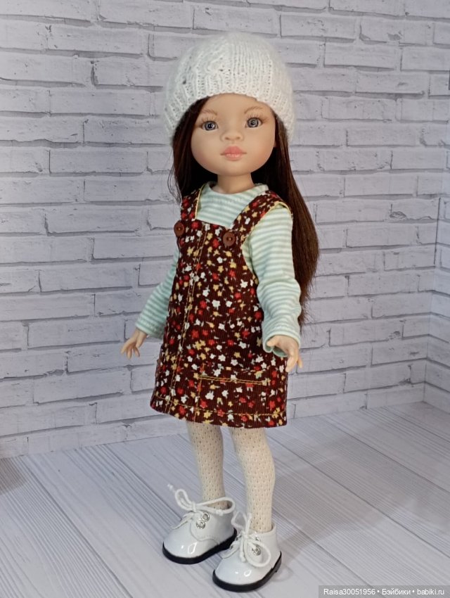 Сарафан, кофта, шапка, сумочка для кукол Паола Рейна 32-34 смсм (фото 4)