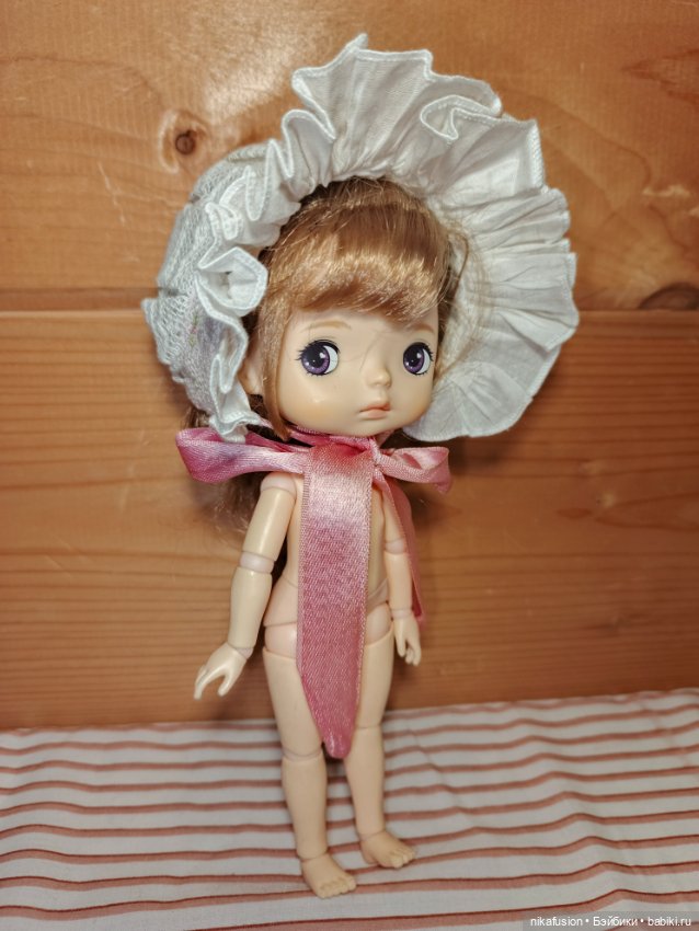 Чепчик, боннет на антикварную или винтажную куклу, пупса, Паола Рейна, Сяоми монст (фото 9)