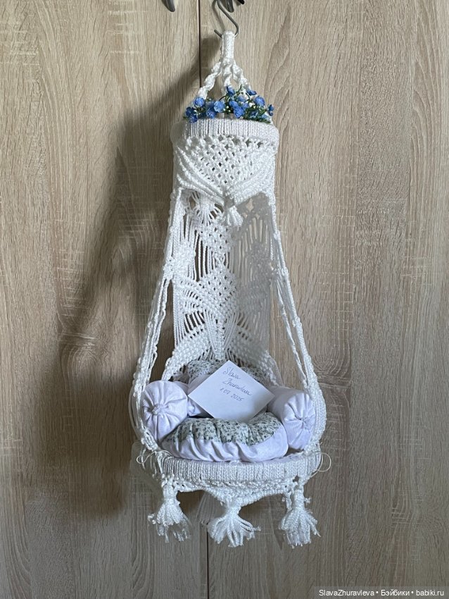 Подвесное плетеное кресло для бжд кукол (фото 3)