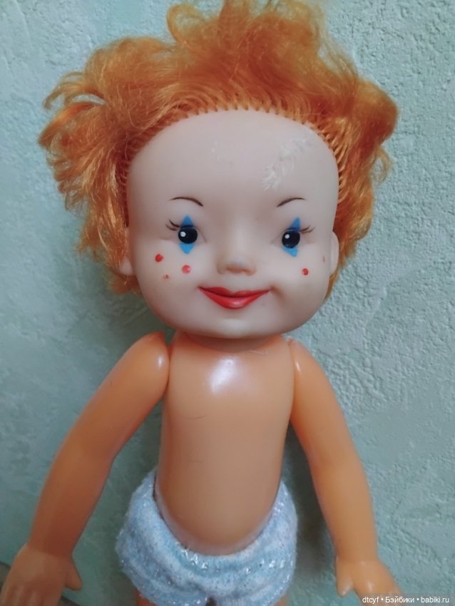 Кукла клоун с игрушкой — Винтажные куклы и игрушки детства