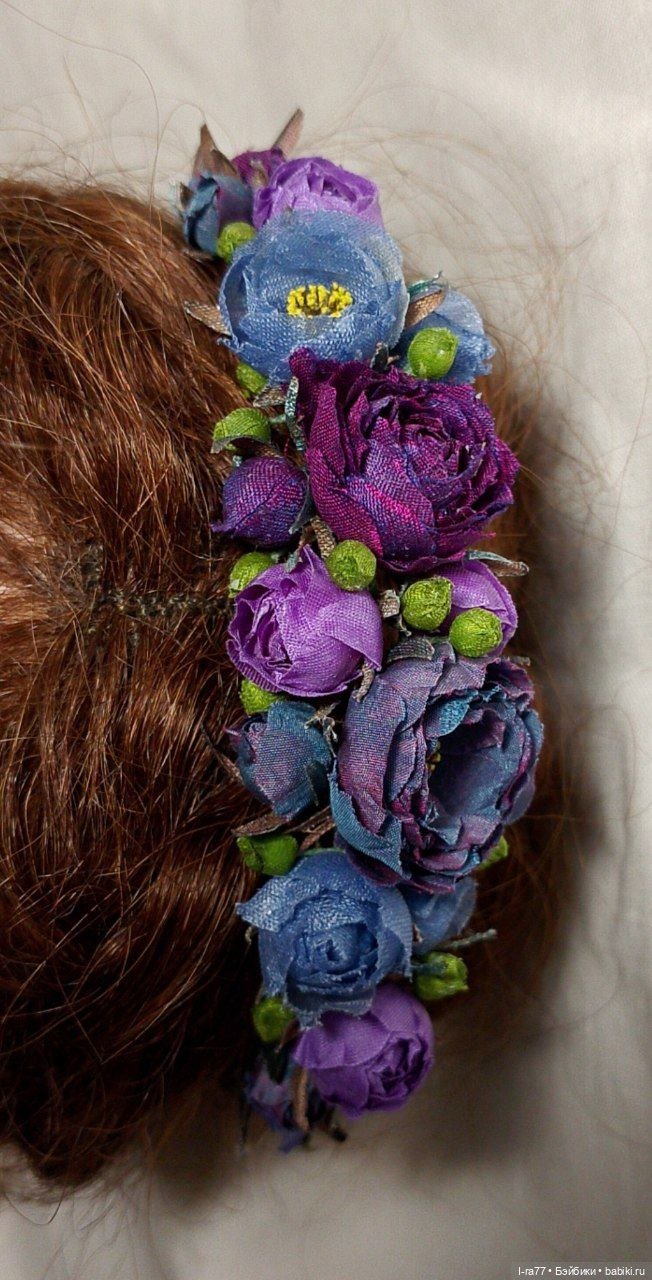 Ободки из шелка для куклы ОГ 23-25см (фото 5)