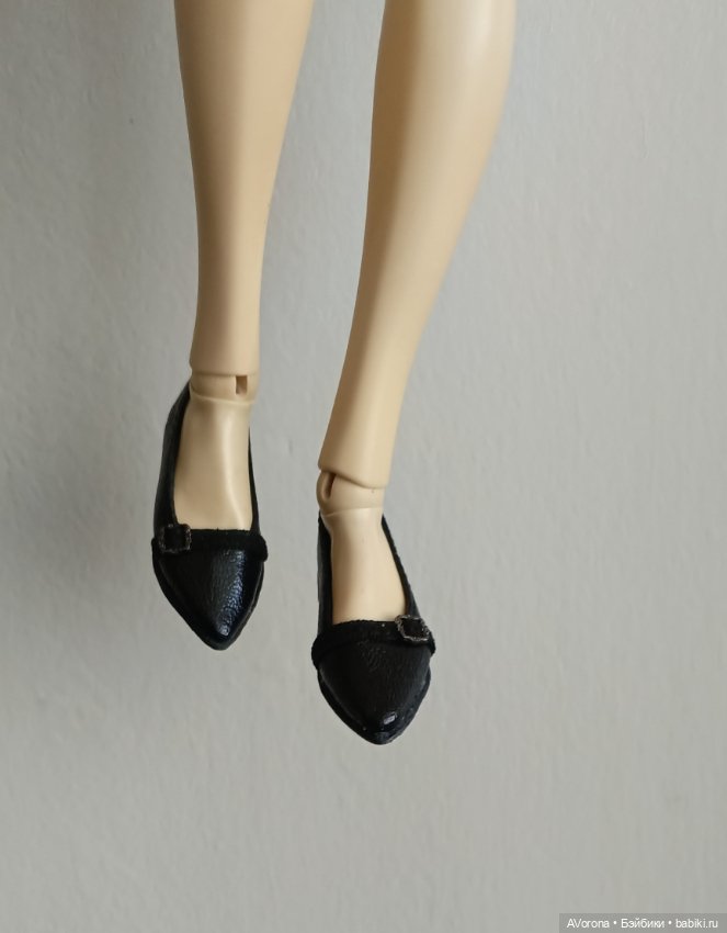 Туфли лодочки из натуральной кожи и замши, полностью чёрные (фото 5)