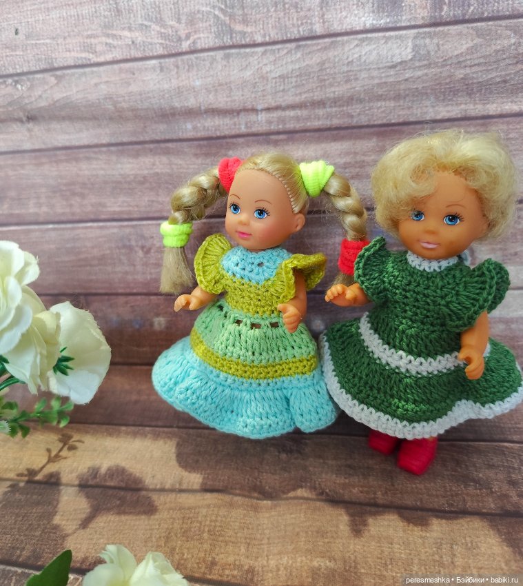 20 платьев для малявок 11-12 см (Эви, Ob11, мини-баболи и др) (фото 8)