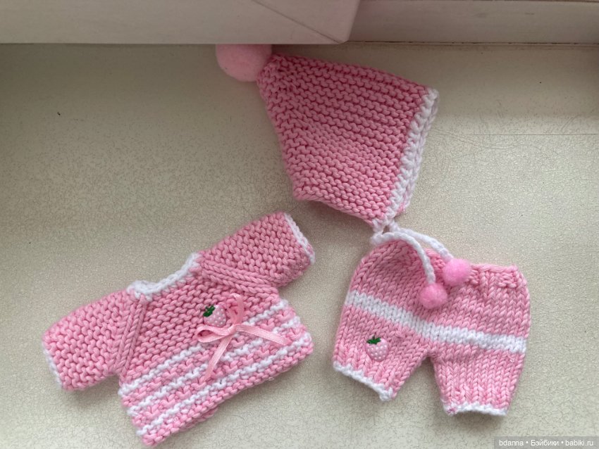 Вязанные комплекты на пупсов (фото 2)