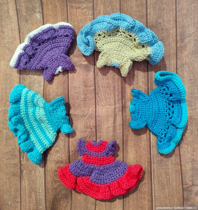 20 платьев для малявок 11-12 см (Эви, Ob11, мини-баболи и др) (фото 3)