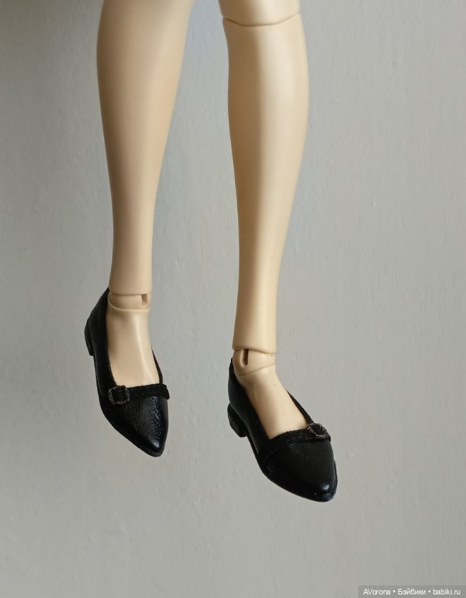 Туфли лодочки из натуральной кожи и замши, полностью чёрные (фото 2)