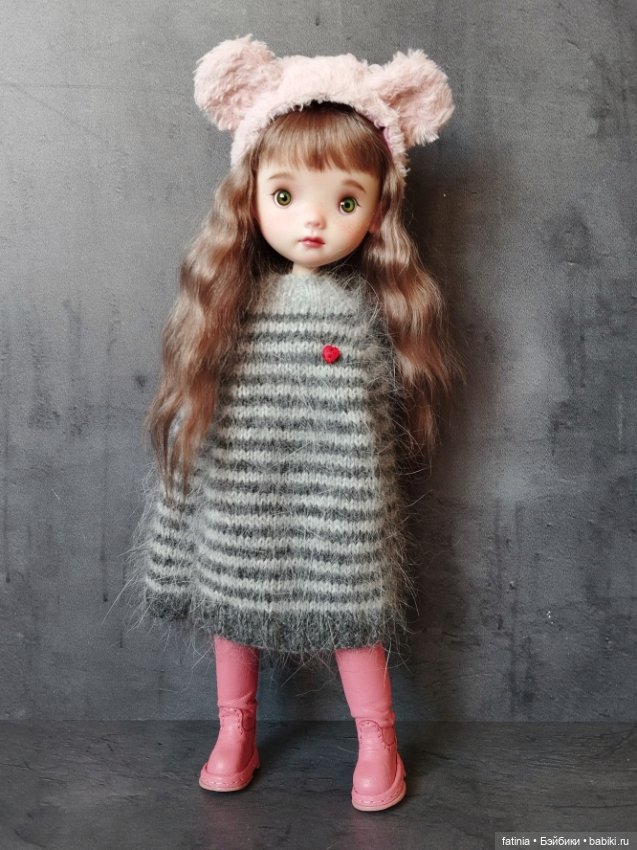 Свитер/ платье оверсайз для кукол формата 1:6/1:8