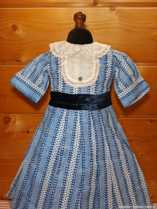Платье на антикварную или винтажную куклу рост 60-65 см (фото 5)