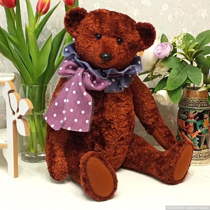Большой плюшевый мишка с ревуном (фото 7)