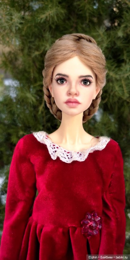 Сложный викторианский парик с плетением из кос ОГ 11,5-12 см