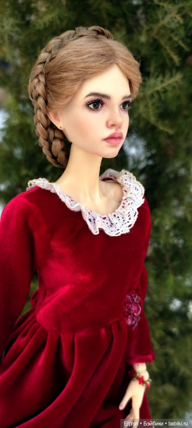 Сложный викторианский парик с плетением из кос ОГ 11,5-12 см