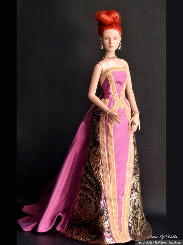 Вечерний наряд "Графичные линии" для кукол Роберта Тоннера (фото 6)