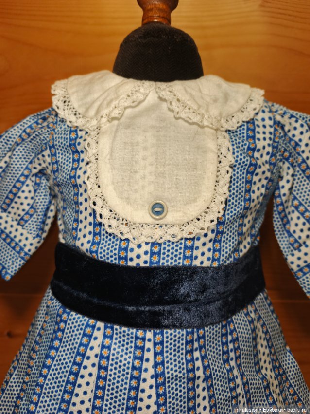 Платье на антикварную или винтажную куклу рост 60-65 см (фото 6)