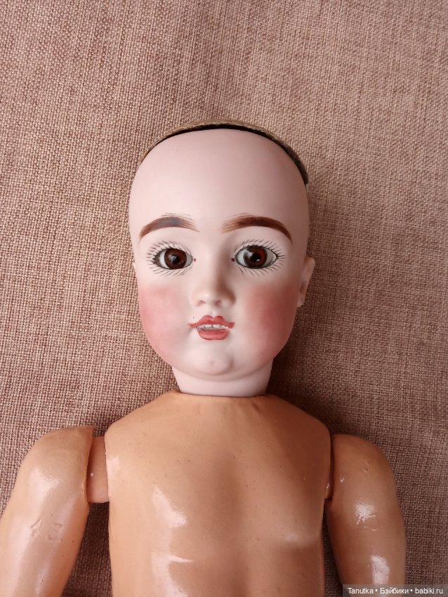 Барышня с приданым, реплика антикварной куклы Kestner молд 162 (фото 5)