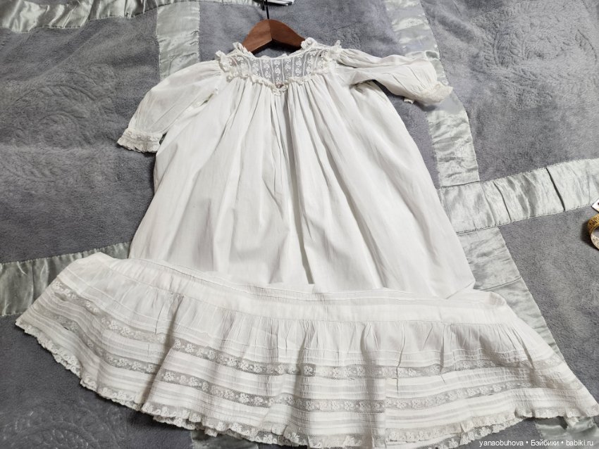 Антикварные хлопковые крестильные платья (фото 8)