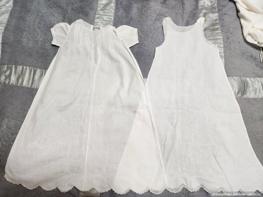 Старинные детские крестильные платья с длинным рукавом №2 (фото 9)