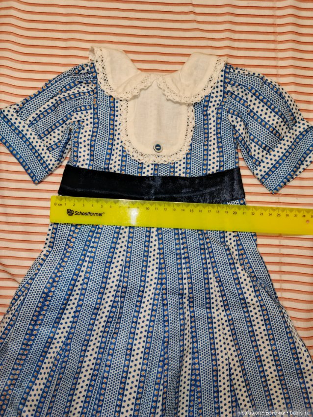 Платье на антикварную или винтажную куклу рост 60-65 см (фото 8)