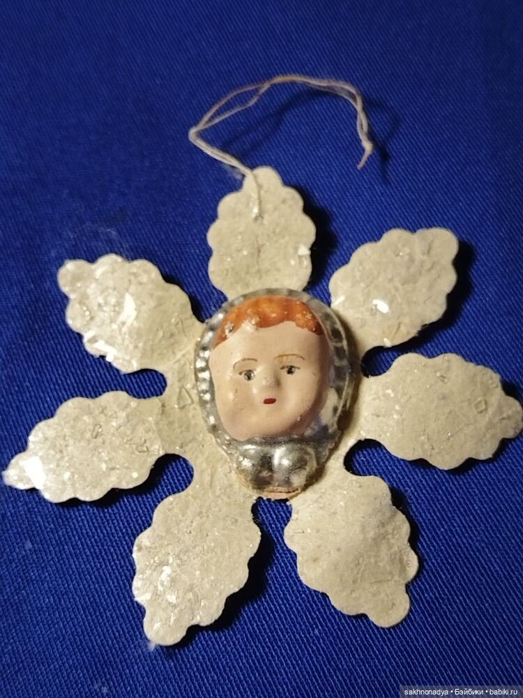 Снежинка с личиком винтаж (фото 6)