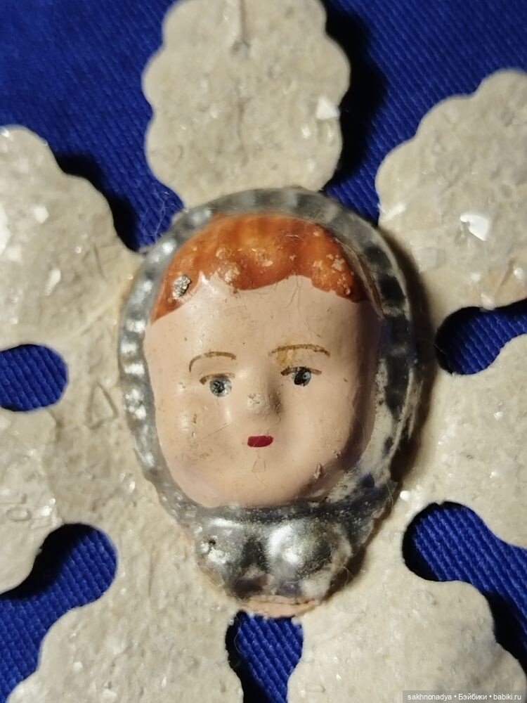 Снежинка с личиком винтаж (фото 5)