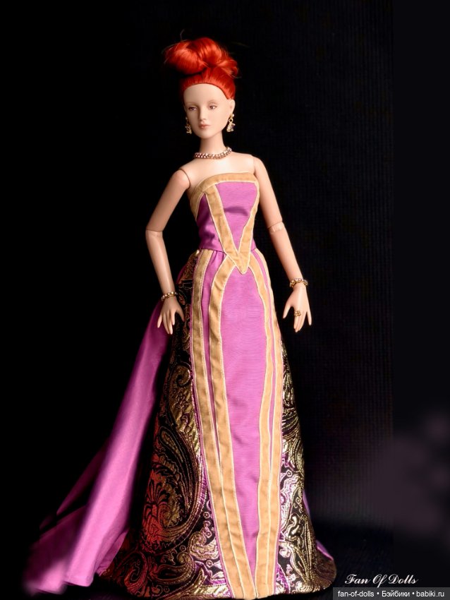 Вечерний наряд "Графичные линии" для кукол Роберта Тоннера (фото 2)