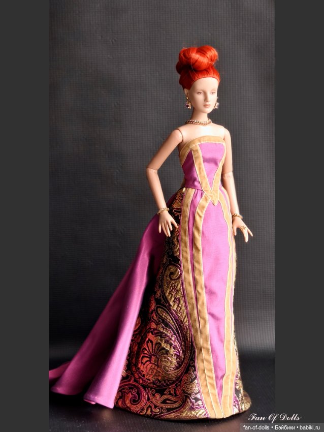 Вечерний наряд "Графичные линии" для кукол Роберта Тоннера