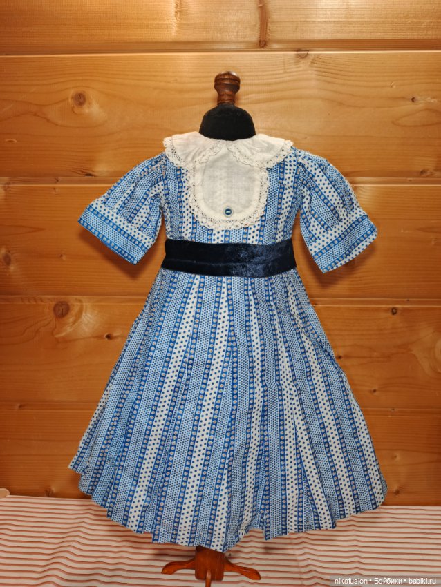 Платье на антикварную или винтажную куклу рост 60-65 см (фото 4)