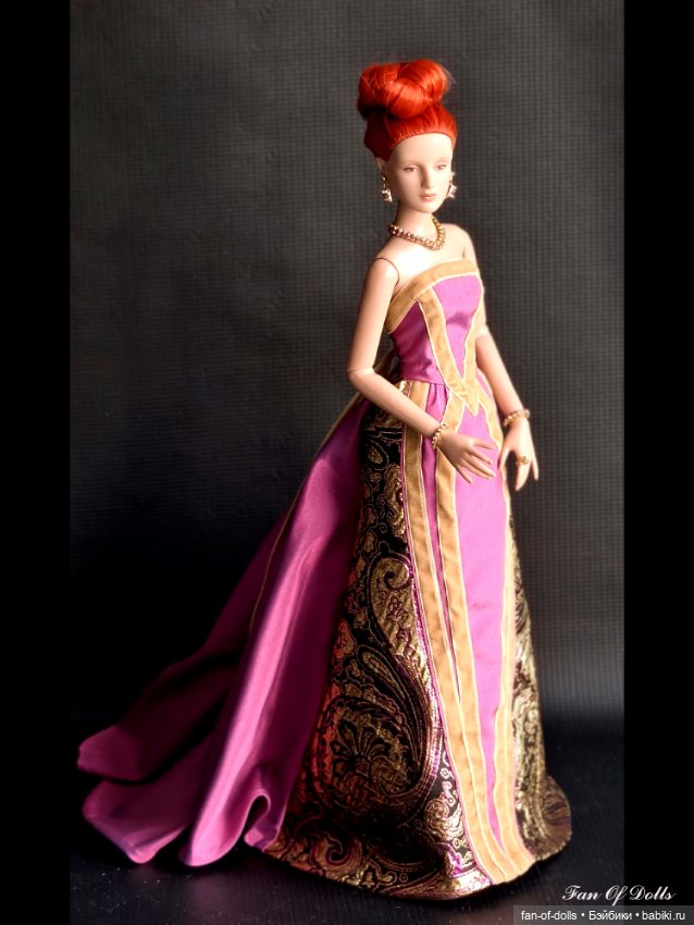 Вечерний наряд "Графичные линии" для кукол Роберта Тоннера (фото 4)