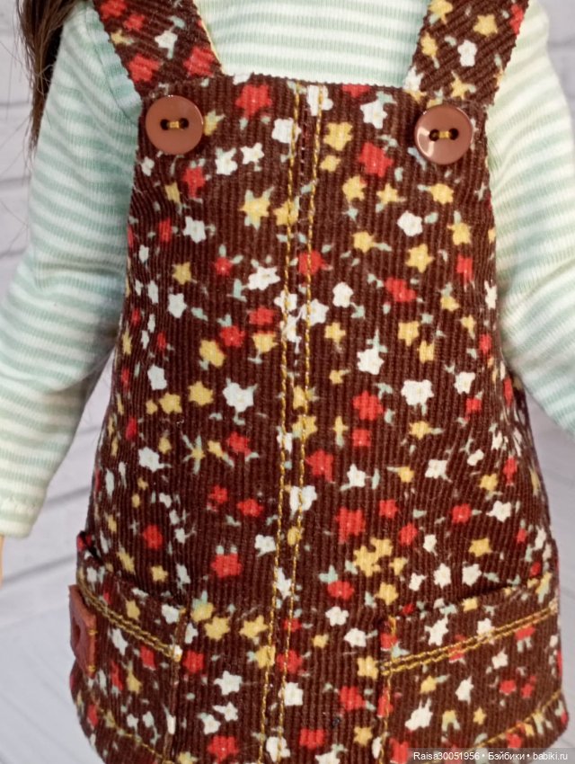Сарафан, кофта, шапка, сумочка для кукол Паола Рейна 32-34 смсм (фото 7)