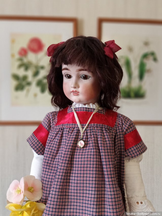 Барышня с приданым, реплика антикварной куклы Kestner молд 162 (фото 2)