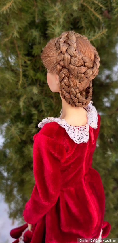 Сложный викторианский парик с плетением из кос ОГ 11,5-12 см (фото 3)