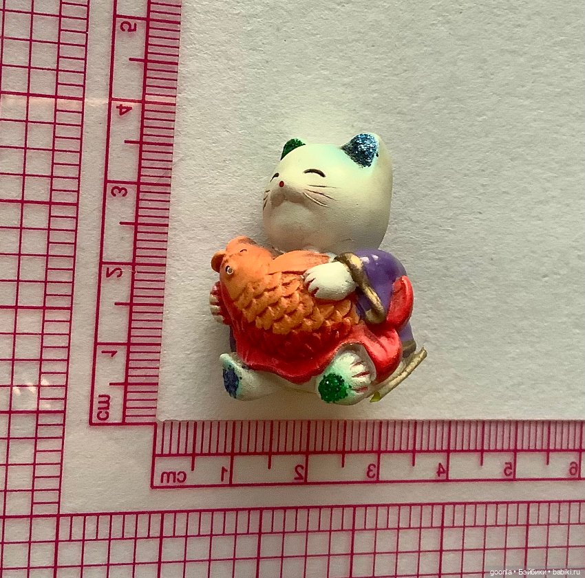 Миниатюра котик с рыбой — Статуэтки (фото 4)