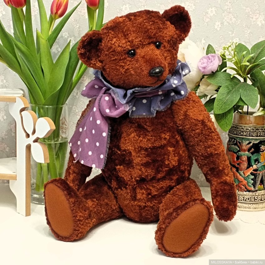 Большой плюшевый мишка с ревуном (фото 5)