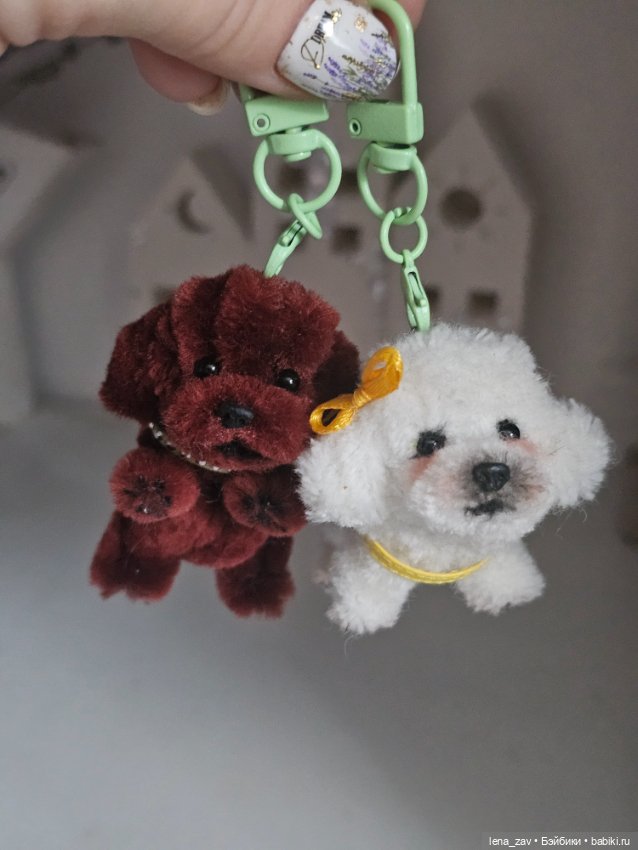 Бишон и пудель , миниатюрные питомцы для куколок