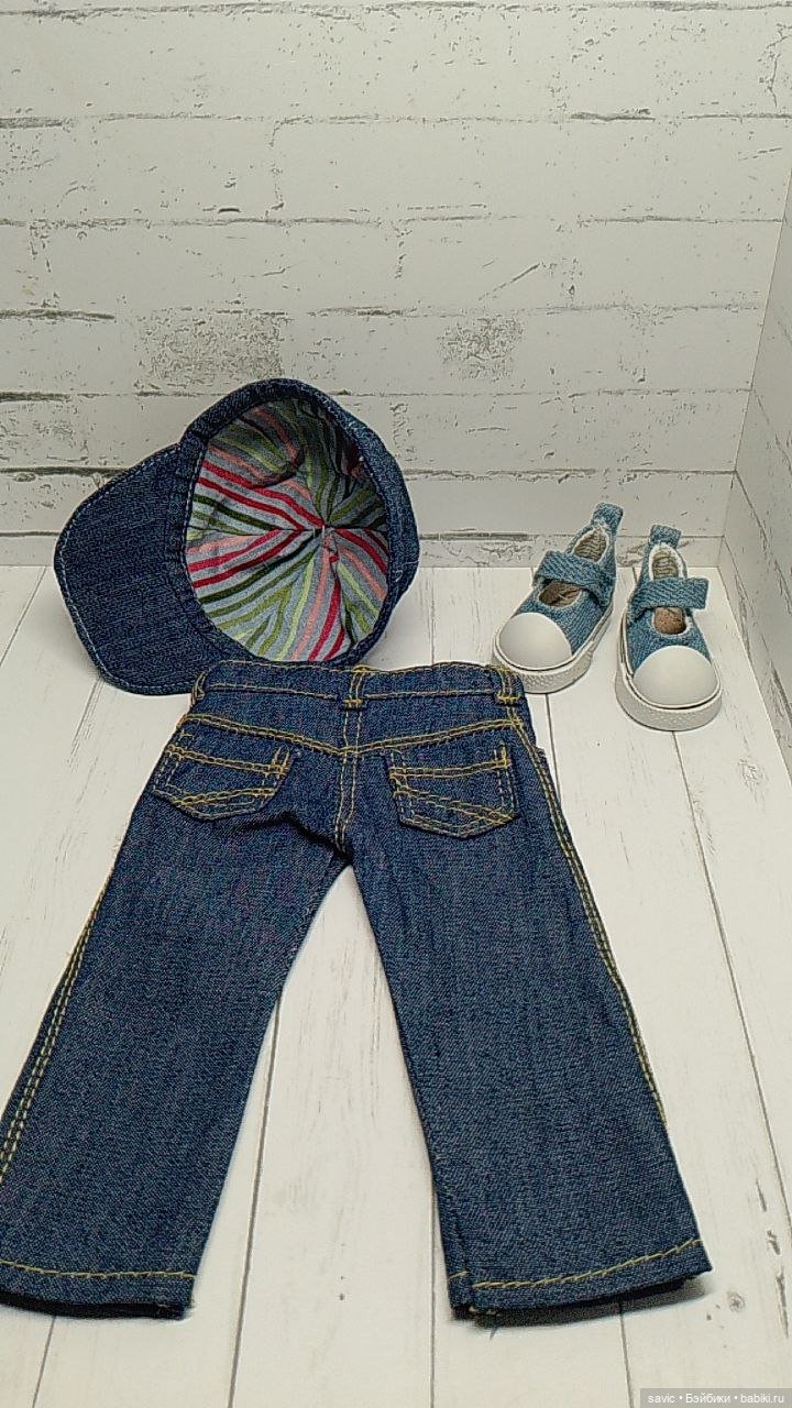 Джинсовая одежда для кукол Минуш и Фануш от Петитколин (фото 5)