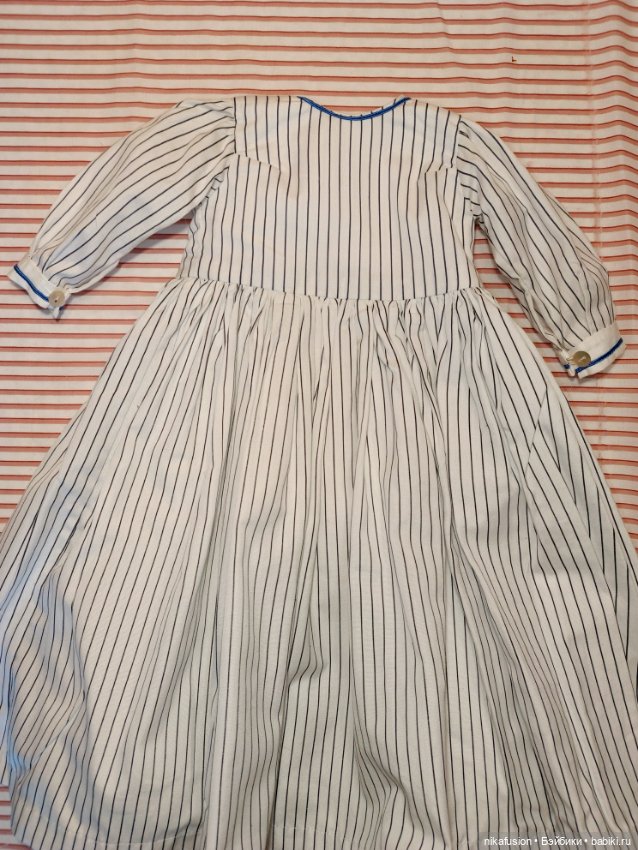 Костюм в морском стиле для винтажной или антикварной куклы, рост 60-65 см (фото 6)