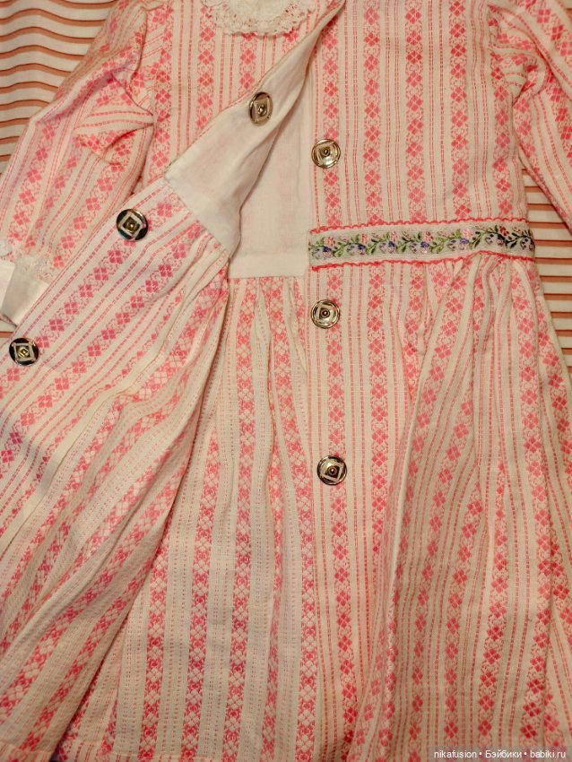 Платье на антикварную или винтажную куклу рост 60-68 см (фото 7)