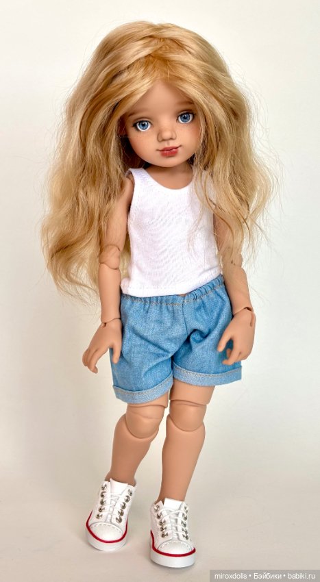 Блондиночка Яна, авторская шарнирная кукла из полиуретана, фулсет (фото 3)